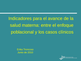 Propuesta de Indicadores. Erika Troncoso (IPAS México, A.C.)