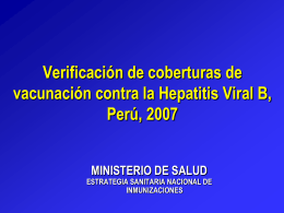 Población a vacunar - Ministerio de Salud