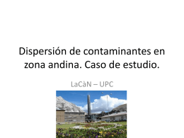 Estudio de dispersión de contaminantes de la chimenea de La Oroya