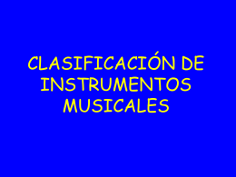 Clasificacion de instrumentos musicales