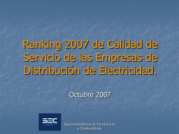 Ranking año 2007 - Superintendencia de Electricidad y Combustibles