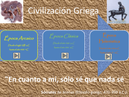 Civilización Griega linea de tiempo
