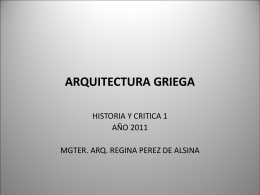 arquitectura griega - Facultad de Arquitectura y Urbanismo