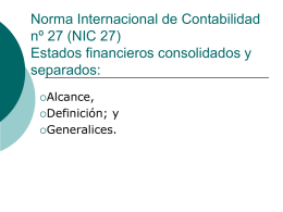 Norma Internacional de Contabilidad nº 27 (NIC