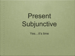 present subjunctive