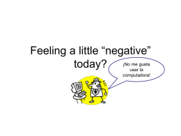 Feeling a little “negative” today?