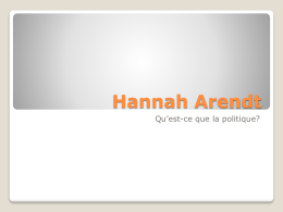 Hannah Arendt - Aix1 Uottawa
