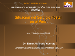 Situación del Servicio Postal en el Perú - pits-bi-real-time