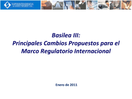 Basilea III Principales Cambios Propuestos Pilar I