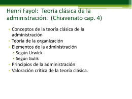 Henri Fayol: Teoría clásica de la administración