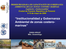 Institucionalidad y Gobernanza Ambiental de zonas costero