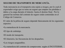 SEGURO DE TRANSPORTES