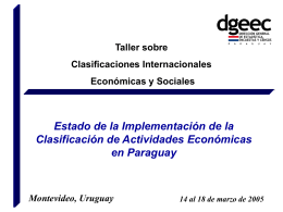 Clasificador de Actividades Económicas del Paraguay (CAEP)