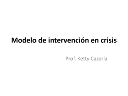 Modelo de intervención en crisis