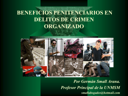 delitos de crimen organizado & beneficios penitenciarios