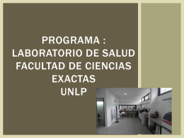 Programa de Salud Facultad de Ciencias Exactas UNLP