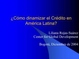 ¿Cómo dinamizar el Crédito en América Latina?