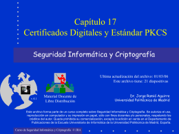 Capítulo 17: Certificados Digitales y Estándar PKCS