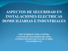 Aspectos de Seguridad en Instalaciones Electricas Domiciliarias e
