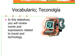 Vocabulario, Lección 11