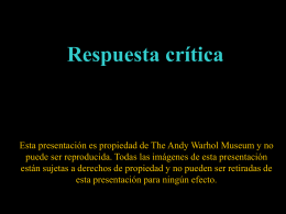 Respuesta Crítica - Andy Warhol Museum