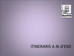 ITINERARIS A 4t d`ESO