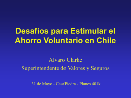 Desafíos para estimular el Ahorro Voluntario en Chile