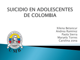 SUICIDIO EN ADOLESCENTES DE COLOMBIA