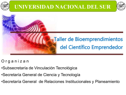 Charla Bioempresas 19 10 2012 - Universidad Nacional del Sur
