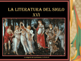LA LITERATURA DEL SIGLO XVI - Apuntes de Lengua y Literatura