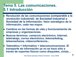 Diapositivas del Tema 5 - Las comunicaciones