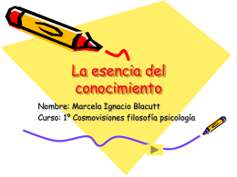La esencia del conocimiento - Marcela-Ignacio