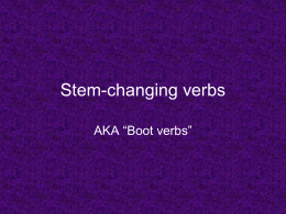 PP on stem-changing verbs (present tense)