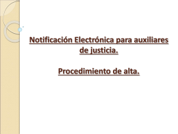 Notificación Electrónica para auxiliares de justicia. Procedimiento