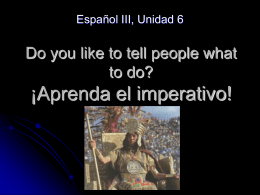Do you like to tell people what to do? ¡Aprenda el imperativo!