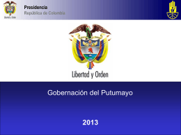 Presentación N° 1 - Gobernación de Putumayo