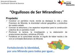 Orgullosos de Ser Mirandinos - Gobierno del estado Miranda