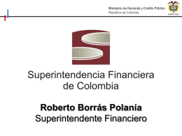 Roberto Borras Polanía Superintendente Financiero
