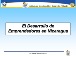 El desarrollo de emprendedores juveniles en Nicaragua