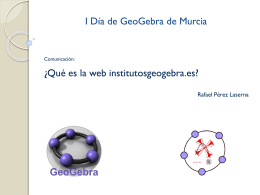 Presentación sobre la web institutosgeogebra.es