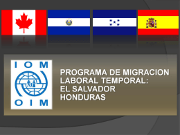 Experiencias de PTMT en El Salvador y Honduras, Sr. Jeremy Mac