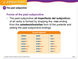 The past subjunctive