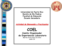Agenda - UHS Escuela Secundaria - Universidad de Puerto Rico