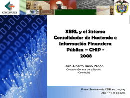 XBRL y el Sistema Consolidador de Hacienda e Información