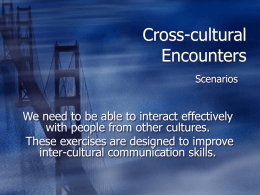 Cross-cultural Encounter