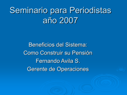 Cómo construir su pensión - Fernando Ávila