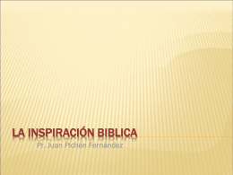 La Inspiración - El blog del Pr. Juan Pichén