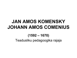 JOHANN AMOS COMENIUS