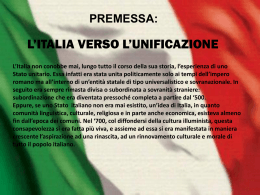 L`Italia verso l`unificazione
