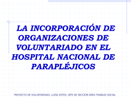 la incorporación de organizaciones de voluntariado en el hspital